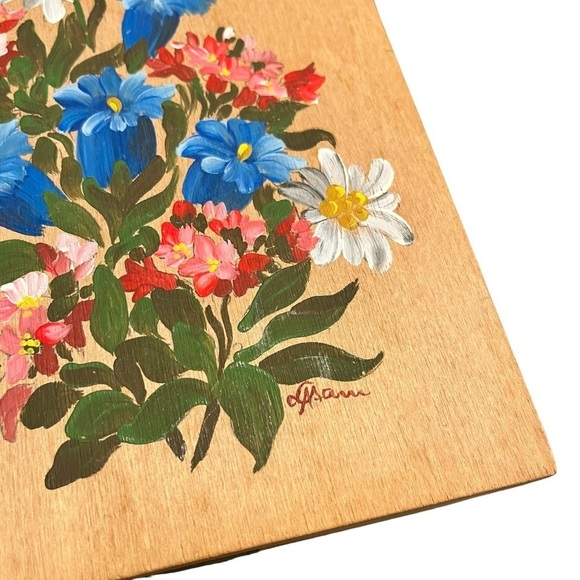 Vintage Wooden Hand Painted Jewelry Box With Mirror Germany - Picture 2 of 10